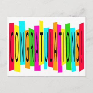 Colourful Congratulations Postcard