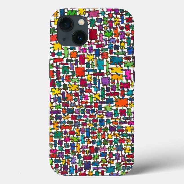 Colourful Connected Blocks Case-Mate iPhone Case (Back)
