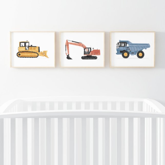 Colourful Construction Vehicles Boys Room (Creator Uploaded)