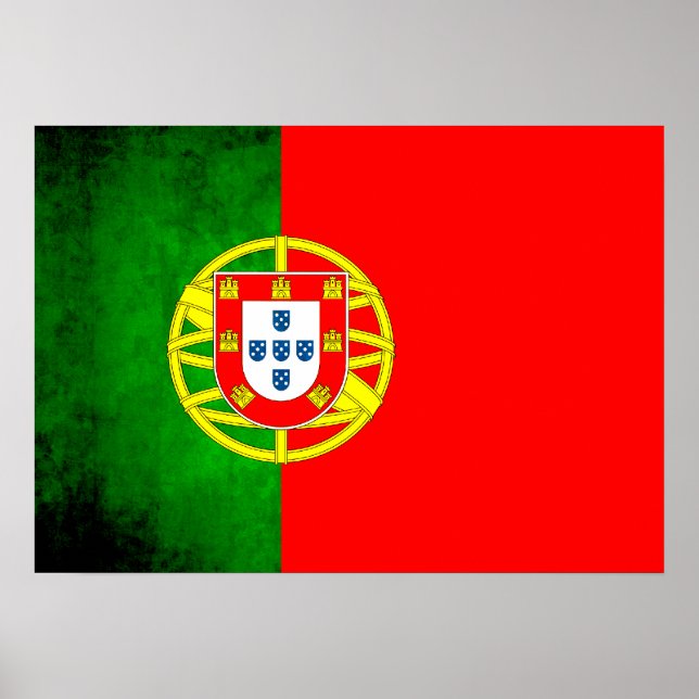 Colourful Contrast PortugueseFlag Poster (Front)