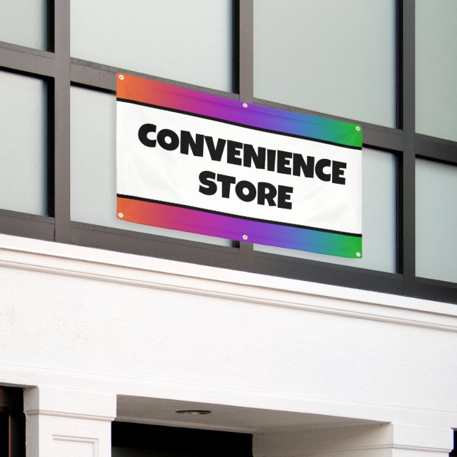 Colourful Convenience Store Banner (Outside Building)