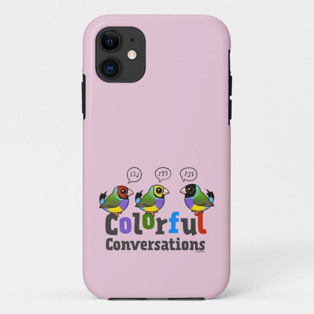 Colourful Conversations Birdorable Gouldian Finche Case-Mate iPhone Case (Back)