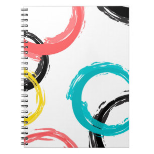 Colourful, cool, modern,trendy brush stroke notebook