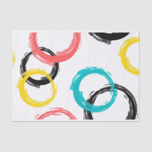 Colourful, cool, modern,trendy brush stroke tissue paper