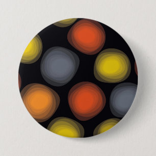 Colourful, cool, modern, trendy flower abstraction 7.5 cm round badge