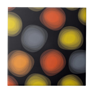 Colourful, cool, modern, trendy flower abstraction ceramic tile