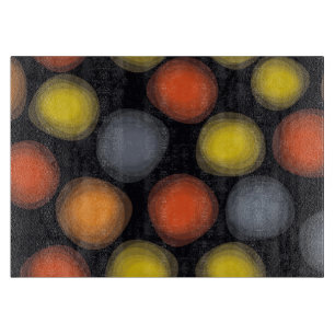 Colourful, cool, modern, trendy flower abstraction cutting board