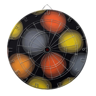 Colourful, cool, modern, trendy flower abstraction dartboard