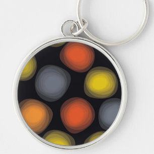 Colourful, cool, modern, trendy flower abstraction key ring