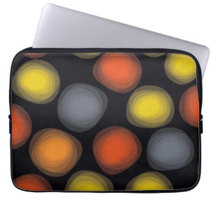 Colourful, cool, modern, trendy flower abstraction laptop sleeve