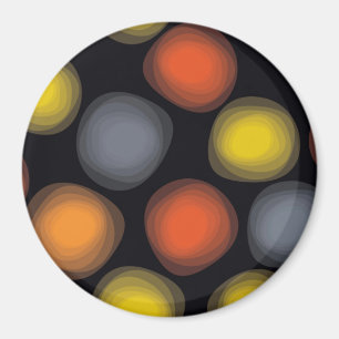 Colourful, cool, modern, trendy flower abstraction magnet