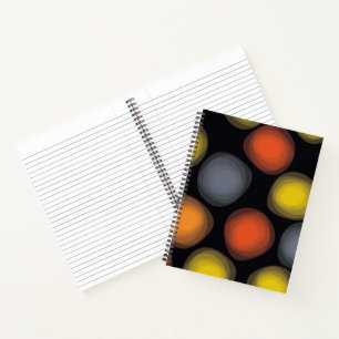Colourful, cool, modern, trendy flower abstraction notebook