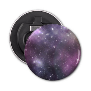 Colourful Cool Nebula and Stars in Space Bottle Opener