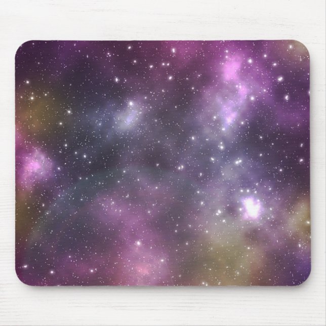 Colourful Cool Nebula and Stars in Space Mouse Pad (Front)