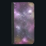 Colourful Cool Nebula and Stars in Space Samsung Galaxy S5 Wallet Case<br><div class="desc">A luminous ethereal image containing many sparkling glittering star clusters and nebula, found far off in deep space. Bright vivid colours of bright pink, soft lavender, royal purple, with some copper and gold hues too. This beautiful and striking image of a galaxy would appeal to astronomy buffs, geeks and those...</div>