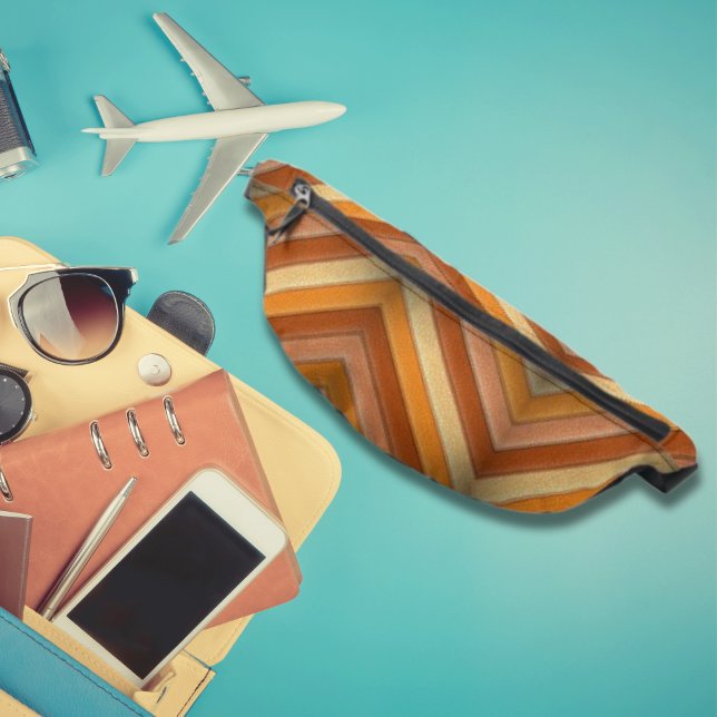 Colourful Cool Red Leather Panel Stripes Bum Bags (Creator Uploaded)