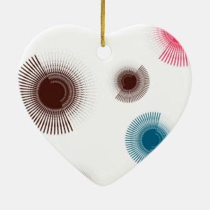 Colourful, cool, trend urban brush strokes circles ceramic ornament