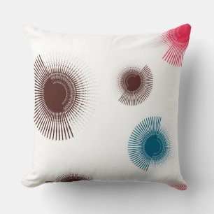 Colourful, cool, trend urban brush strokes circles cushion