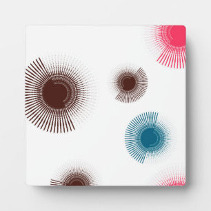 Colourful, cool, trend urban brush strokes circles plaque
