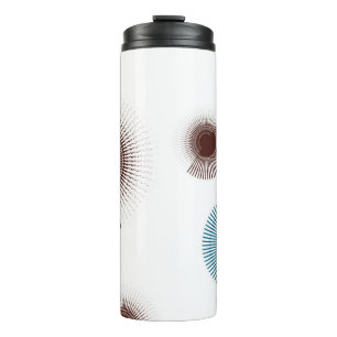 Colourful, cool, trend urban brush strokes circles thermal tumbler