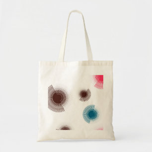 Colourful, cool, trend urban brush strokes circles tote bag