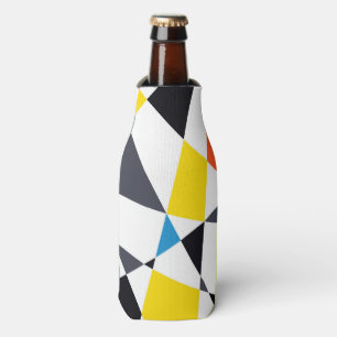 Colourful, cool, trendy, modern geometric shapes bottle cooler