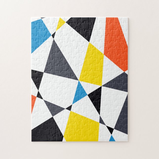 Colourful, cool, trendy, modern geometric shapes jigsaw puzzle (Vertical)