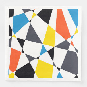 Colourful, cool, trendy, modern geometric shapes napkin