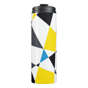 Colourful, cool, trendy, modern geometric shapes thermal tumbler