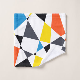 Colourful, cool, trendy, modern geometric shapes wash cloth