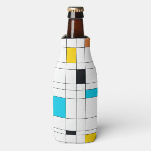 Colourful, cool, trendy, modern illustration art bottle cooler