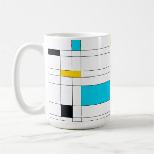 Colourful, cool, trendy, modern illustration art coffee mug