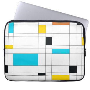 Colourful, cool, trendy, modern illustration art laptop sleeve