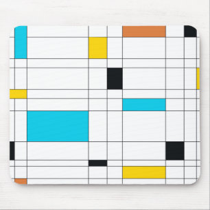 Colourful, cool, trendy, modern illustration art mouse pad