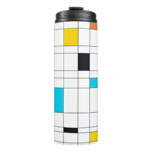 Colourful, cool, trendy, modern illustration art thermal tumbler