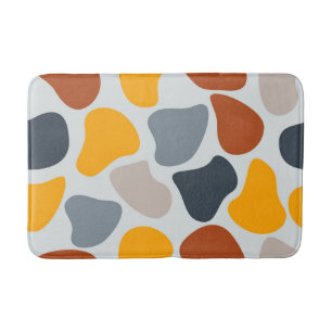 Colourful, cool, trendy, modern organic geometric bath mat