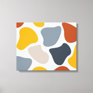 Colourful, cool, trendy, modern organic geometric canvas print