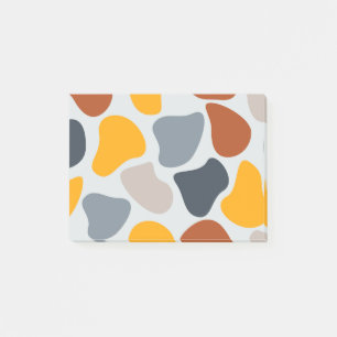Colourful, cool, trendy, modern organic geometric post-it notes
