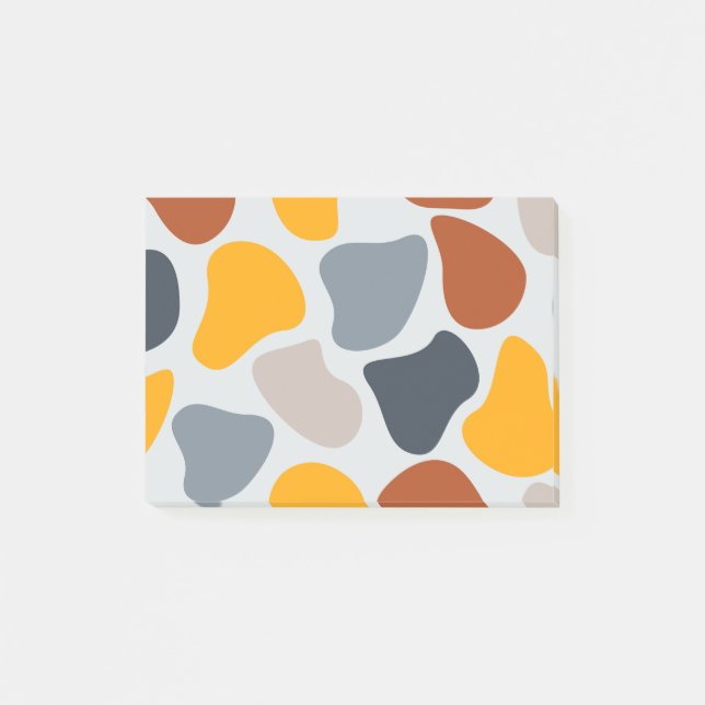 Colourful, cool, trendy, modern organic geometric post-it notes (Front)