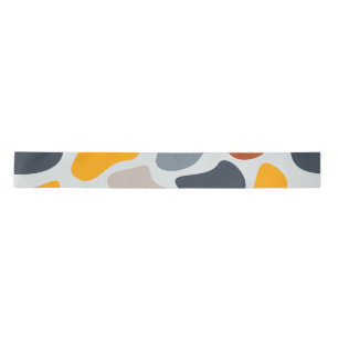 Colourful, cool, trendy, modern organic geometric satin ribbon
