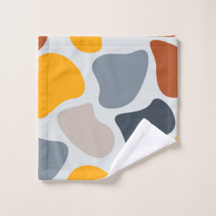 Colourful, cool, trendy, modern organic geometric wash cloth