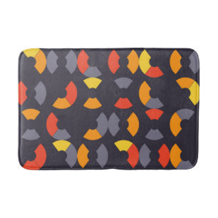 Colourful, cool, trendy, modern, urban circular ar bath mat