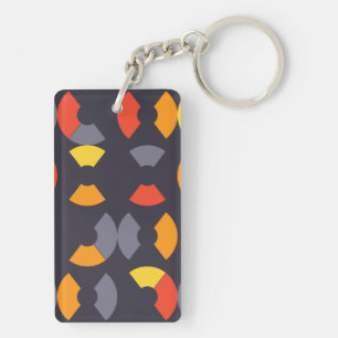 Colourful, cool, trendy, modern, urban circular ar key ring
