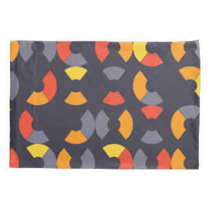 Colourful, cool, trendy, modern, urban circular ar pillowcase