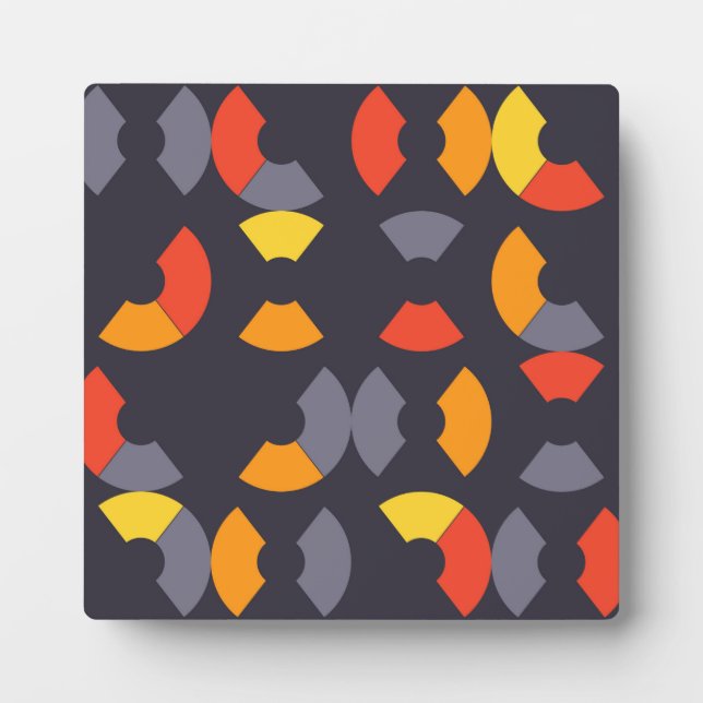 Colourful, cool, trendy, modern, urban circular ar plaque (Front)