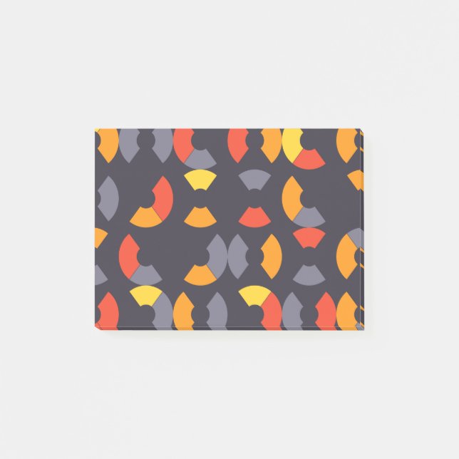 Colourful, cool, trendy, modern, urban circular ar post-it notes (Front)