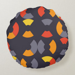Colourful, cool, trendy, modern, urban circular ar round cushion