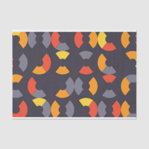 Colourful, cool, trendy, modern, urban circular ar tissue paper