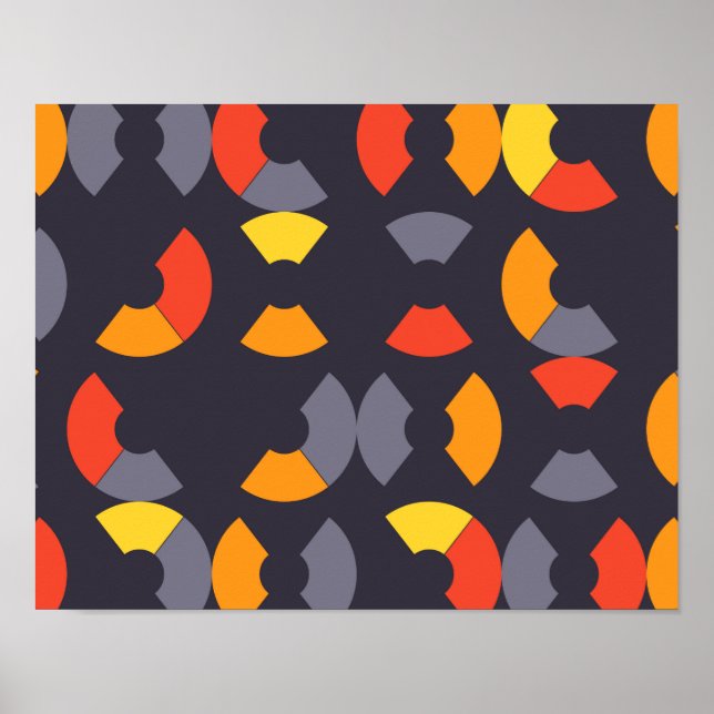 Colourful, cool, trendy, modern, urban circular poster (Front)
