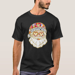 Colourful Coquette Bow Cute Santa Claus Face Funny T-Shirt